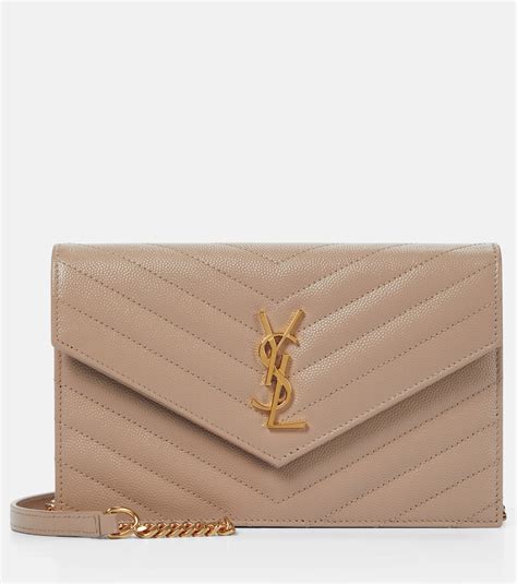 ysl sunset monogram small wallet on chain|ysl cassandre envelope chain wallet.